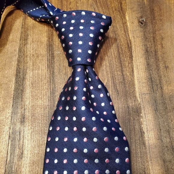 Tommy Hilfiger Executive Level Men's Polka Dot Neck Tie - Picture 1 of 6